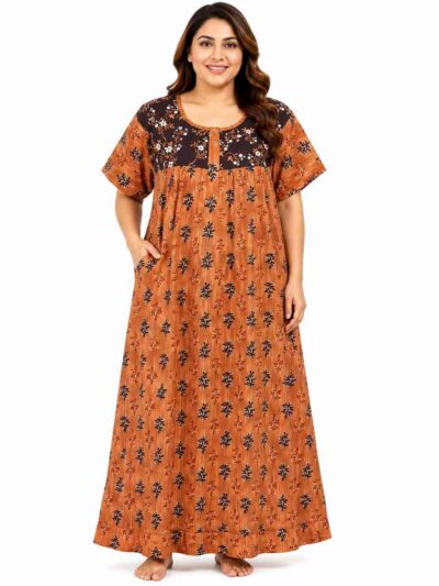 Sivam Nighty ZIP  Frock Model 3XL- SNZF3XL8938