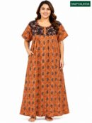 Sivam Nighty Cotton Zip Frock Model 3XL- SNZF3XL8938