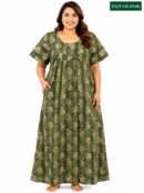 Sivam Nighty Cotton Zip Frock Model 3XL- SNZF3XL8940