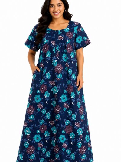 Sivam Nighty Cotton Zip Frock  Model XL- SNZFXL8901