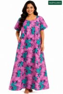 Sivam Nighty Cotton Zip Frock  Model XL- SNZFXL8905