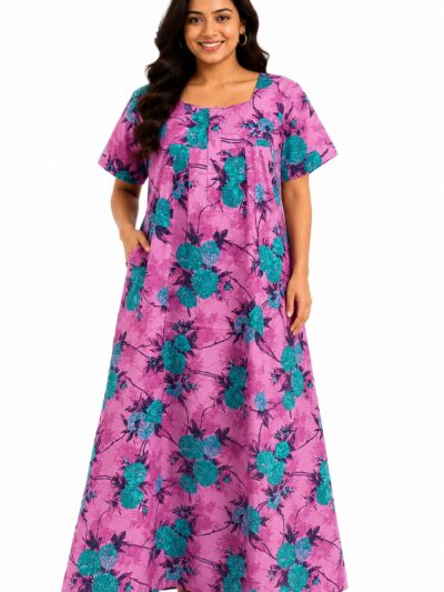 Sivam Nighty Cotton Zip Frock  Model XL- SNZFXL8905