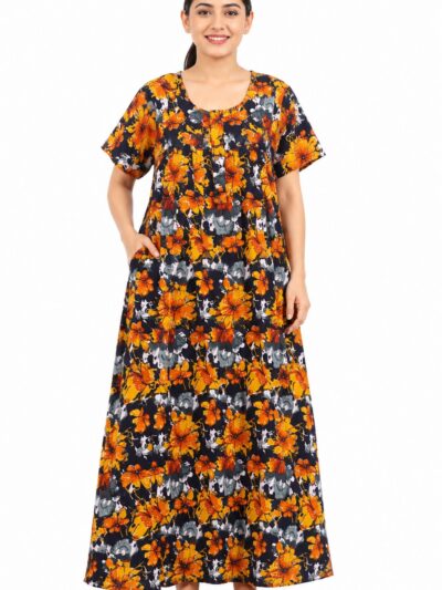 Sivam Nighty Cotton Zip Frock  Model XL- SNZFXL8908