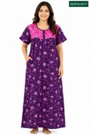 Sivam Nighty Cotton Zip Frock  Model XL- SNZFXL8917