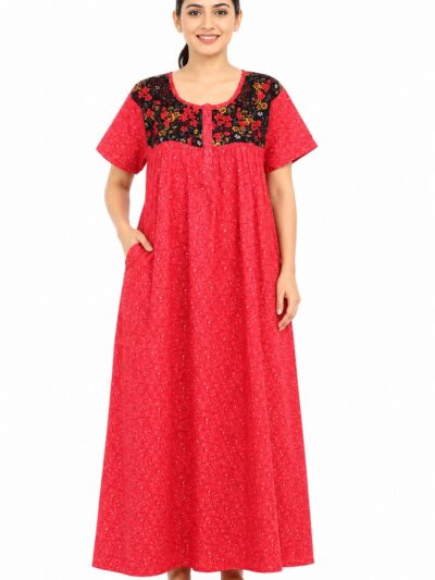 Sivam Nighty Cotton Zip Frock  Model XL- SNZFXL8919