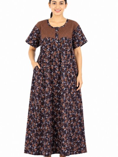 Sivam Nighty Cotton Zip Frock  Model XL- SNZFXL8930