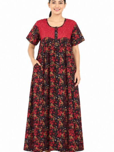 Sivam Nighty Cotton Zip Frock  Model XL- SNZFXL8931