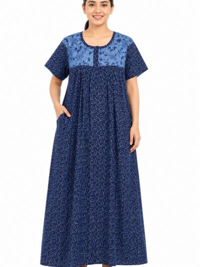 Sivam Nighty Cotton Zip Frock  Model XL- SNZFXL8932