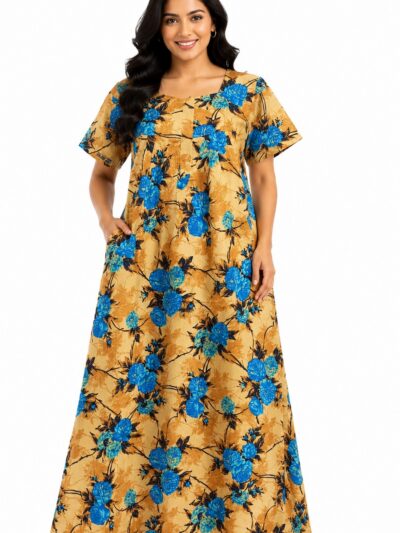 Sivam Nighty Cotton Zip Frock  Model XL- SNZFXL8935