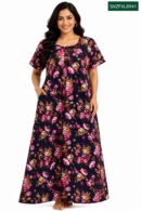 Sivam Nighty Cotton Zip Frock  Model XL- SNZFXL8941