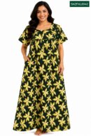 Sivam Nighty Cotton Zip Frock  Model XL- SNZFXL8942