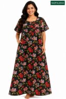 Sivam Nighty Cotton Zip Frock  Model XL- SNZFXL8944