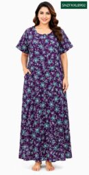 Sivam Nighty Cotton Zip Frock  Model XXL- SNZFXXL8902