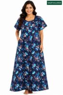 Sivam Nighty Cotton Zip Frock  Model XXL- SNZFXXL8908