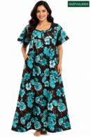 Sivam Nighty Cotton Zip Frock  Model XXL- SNZFXXL8909