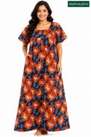 Sivam Nighty Cotton Zip Frock  Model XXL- SNZFXXL8910