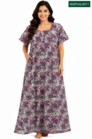 Sivam Nighty Cotton Zip Frock  Model XXL- SNZFXXL8911