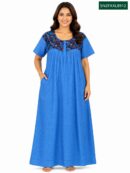 Sivam Nighty Cotton Zip Frock  Model XXL- SNZFXXL8912