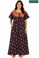 Sivam Nighty Cotton Zip Frock  Model XXL- SNZFXXL8924