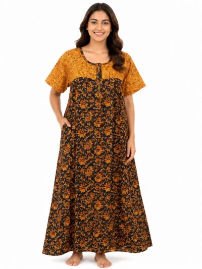 Sivam Nighty Cotton Zip Frock  Model XXL- SNZFXXL8926