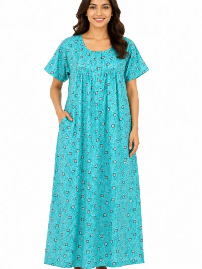 Sivam Nighty Cotton Zip Frock  Model XXL- SNZFXXL8930