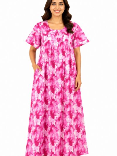 Sivam Nighty Cotton Zip Frock  Model XXL- SNZFXXL8935