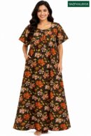 Sivam Nighty Cotton Zip Frock  Model XXL- SNZFXXL8938