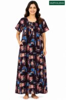 Sivam Nighty Cotton Zip Frock  Model XXL- SNZFXXL8940