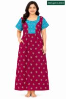 Sivam Nighty Gown Zip Model XXL- SNfpgzXXL8903