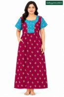 Sivam Nighty Cotton frock gown Model XL- SNfpgzXXL8903