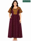 Sivam Nighty Gown Zip Model XXL- SNfpgzXXL8908