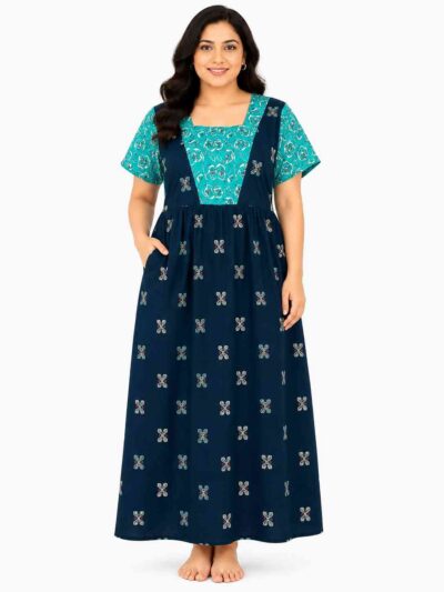 Sivam Nighty Gown Zip Model XXL- SNfpgzXXL8909