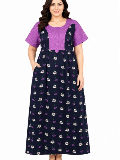 Sivam Nighty Cotton frock gown Model XL- SNfpgzXXL8910