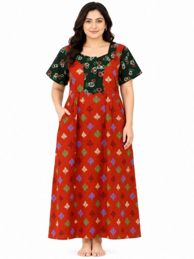 Sivam Nighty Cotton frock gown Model XL- SNfpgzXXL8911