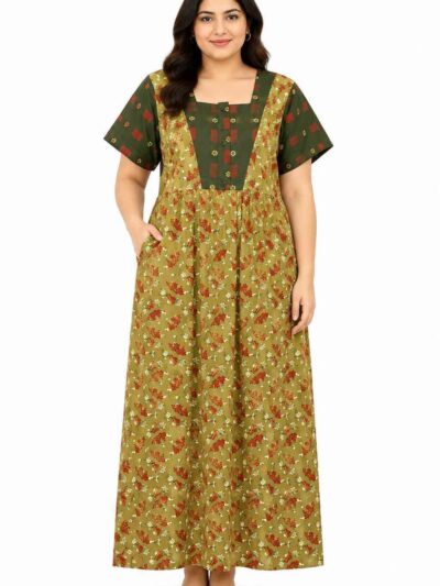 Sivam Nighty Gown Zip Model XXL- SNfpgzXXL8912