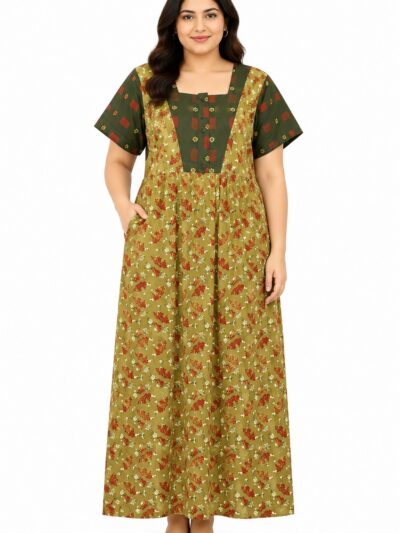 Sivam Nighty Cotton frock gown Model XL- SNfpgzXXL8912