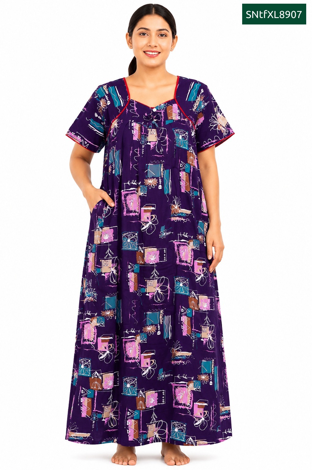 Sivam Nighty Cotton Titanic Frock Model XL- SNtfXL8907