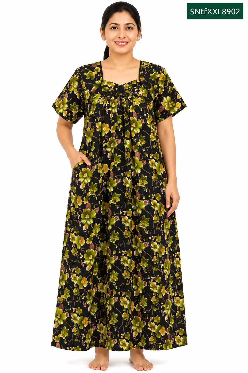 Sivam Nighty Cotton Titanic Frock Model XXL- SNtfXXL8902