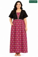Sivam Nighty Cotton V Neck Model XL- SNvnXL8905