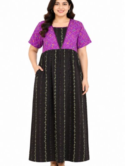 Sivam Nighty Cotton V Neck Model XL- SNvnXL8906