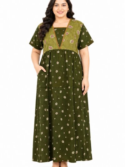 Sivam Nighty Cotton V Neck Model XXL- SNvnXXL8902