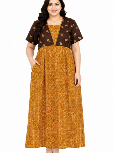 Sivam Nighty Cotton V Neck Model XXL- SNvnXXL8905