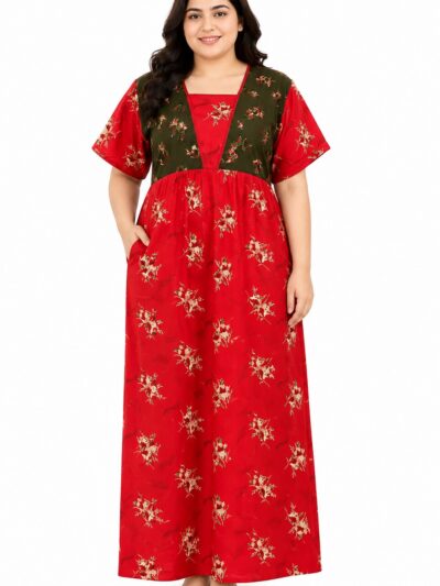 Sivam Nighty Cotton V Neck Model XXL- SNvnXXL8907