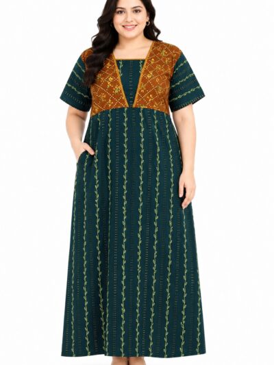 Sivam Nighty Cotton V Neck Model XXL- SNvnXXL8911