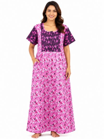 Sivam Nighty Cotton V Neck Model XXL- SNVNmXXL8902