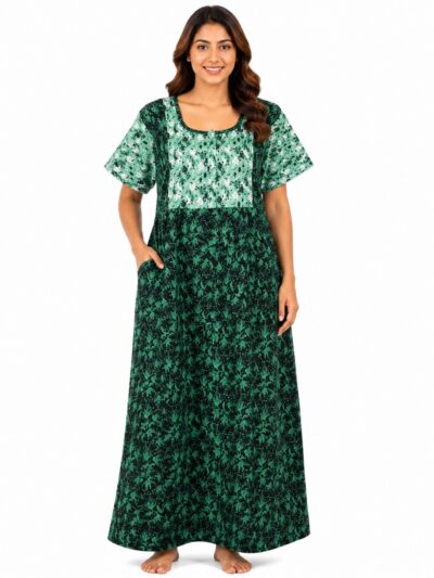 Sivam Nighty Cotton V Neck Model XXL- SNVNmXXL8904
