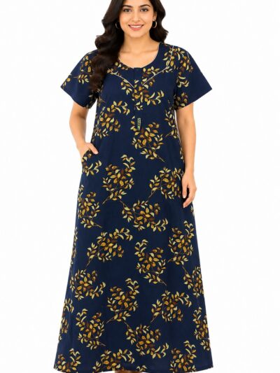 Sivam Nighty Cotton Zip Model XL- SNzmXL8903