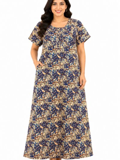 Sivam Nighty Cotton Zip Model XL- SNzmXL8904