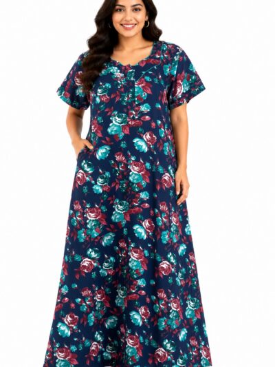 Sivam Nighty Cotton Zip Model XL- SNzmXL8906