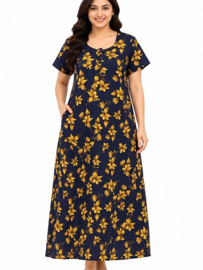 Sivam Nighty Cotton Zip Model XL- SNzmXL8907